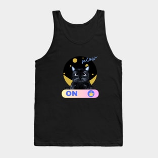 wake up cat, ON TIME Tank Top